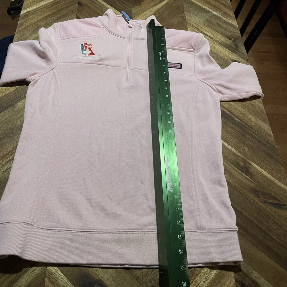Vinyard Vines‎ Sweater Americas Cup Logos Patch 1/4 Zip Pullover Womens  Small